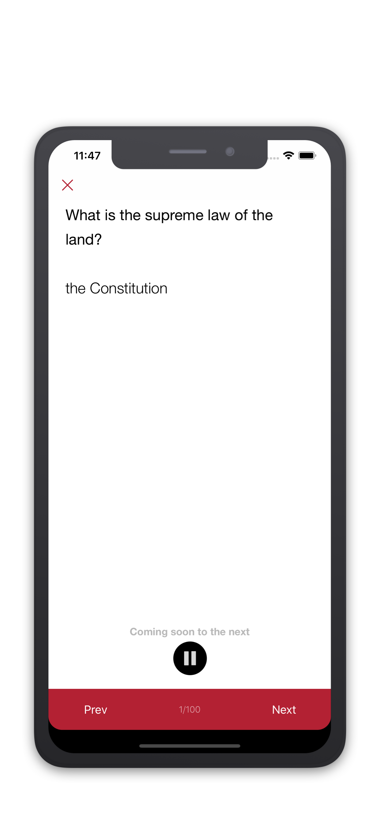 U.S. Civics Test with Audio