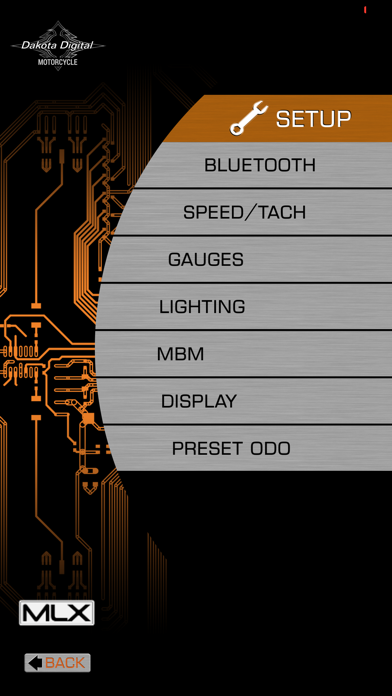 Dakota Digital Motorcycle Screenshot