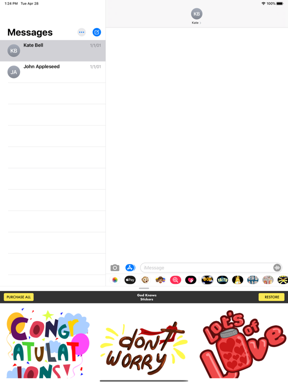 Screenshot #1 for God Knows Stickers