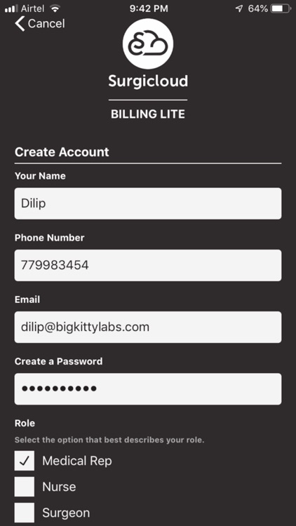 Surgicloud Billing Lite