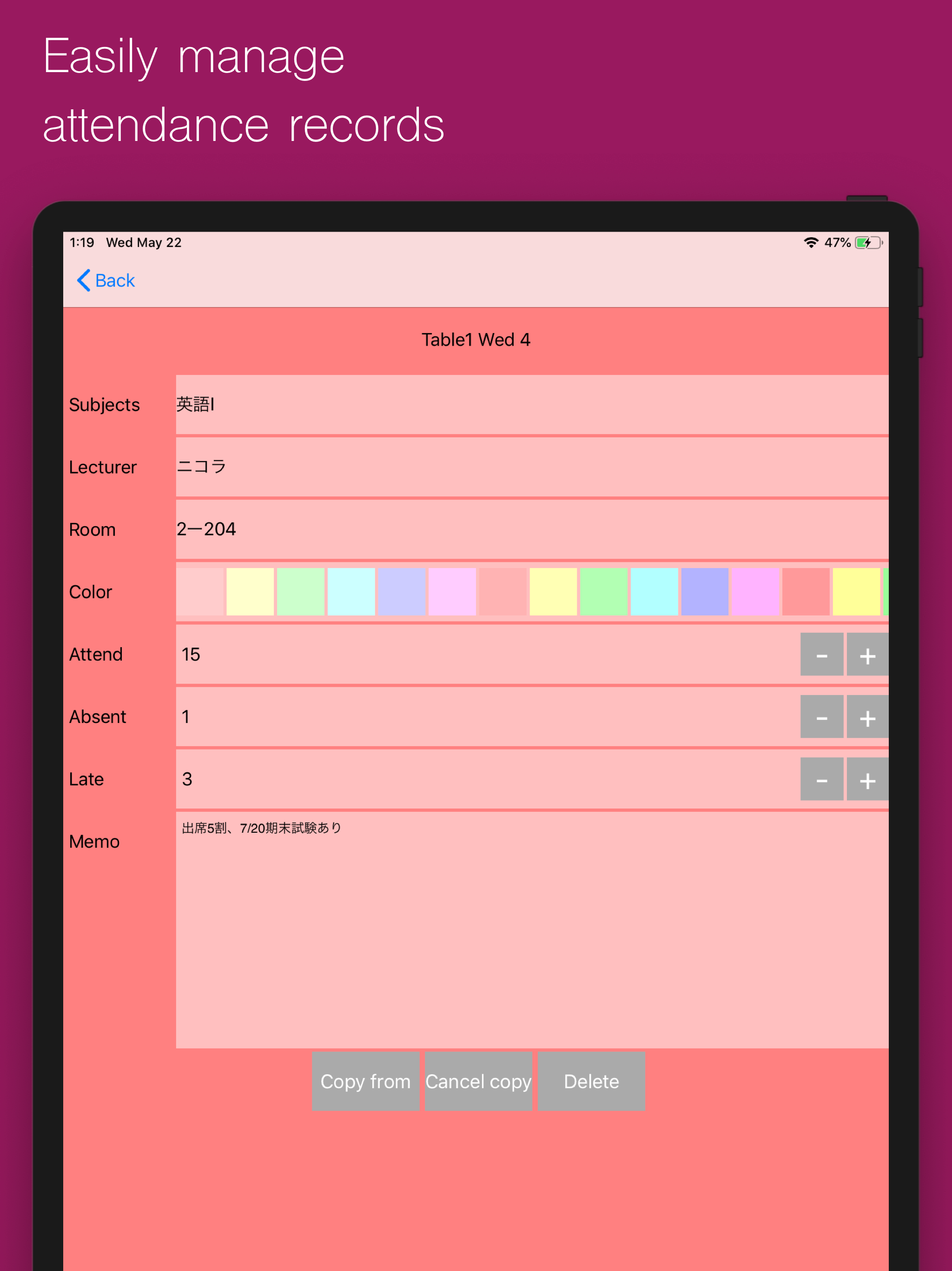 Class Time Table - MyClassTime