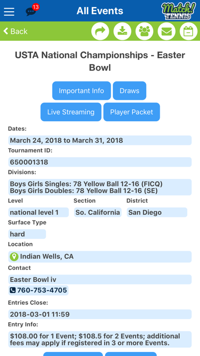 Match! Tennis App Screenshot
