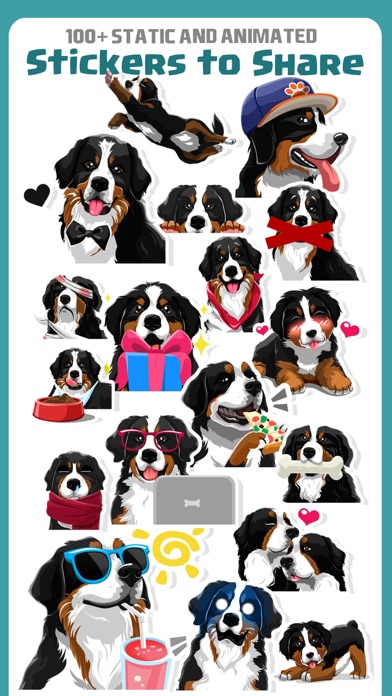 Bernese Mountain Dog Emoji Screenshot 2 - AppWisp.com Bernese Mountain Dog Emoji Screenshot 2 - AppWisp.com