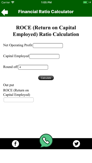 Financial Ratio Calculator Screenshot