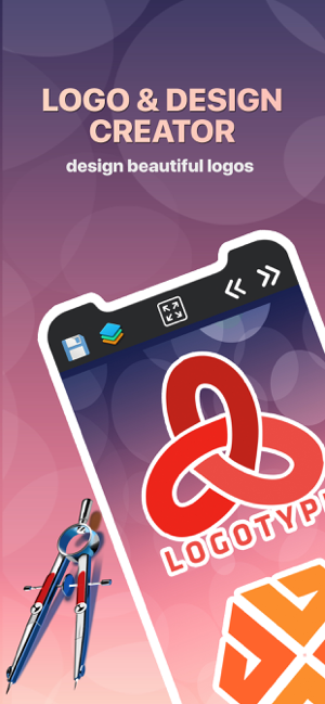 צילום מסך של יוצר לוגו ועיצובים