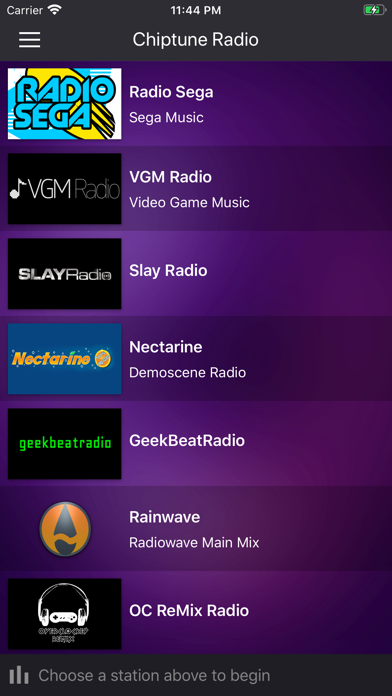 Screenshot #1 pour Chiptune Radio