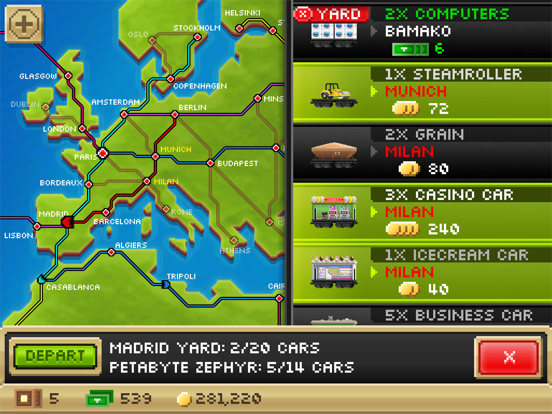 Pocket Trains: Railroad Tycoon iPad app afbeelding 2