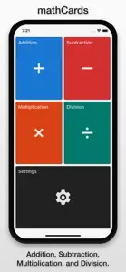 mathCards ÷ x + - screenshot #1 for iPhone