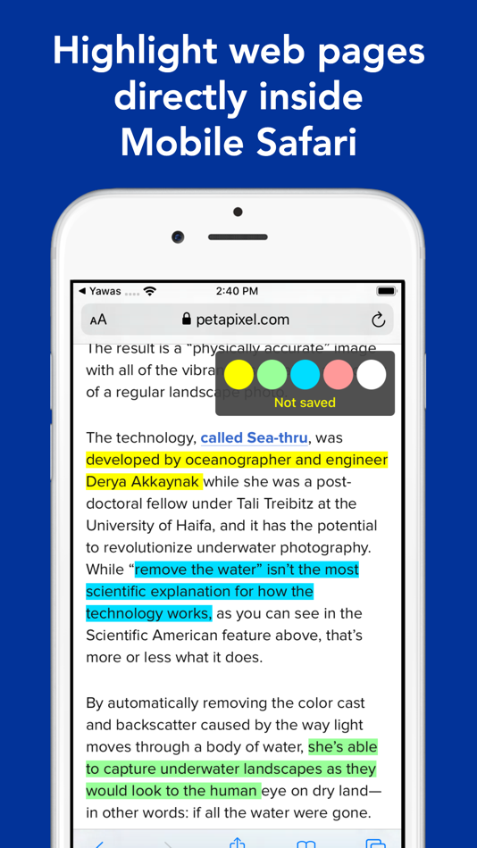 #1. Yawas Web Highlighter (iOS) 由: AppBlit LLC