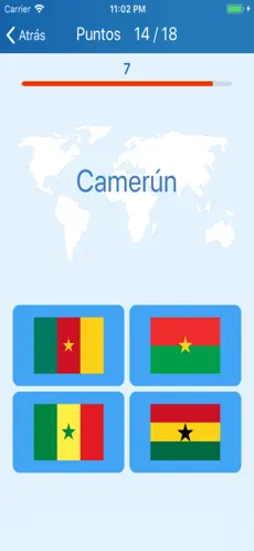 Captura de Pantalla 2 Cuestionario sobre banderas iphone