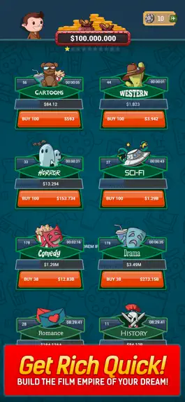 Game screenshot Idle Film Empire Clicker apk