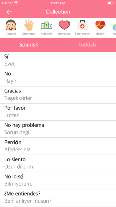 Screenshot #1 pour Spanish-Turkish Dictionary