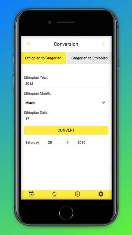 Ethiopian Calendar Amharic