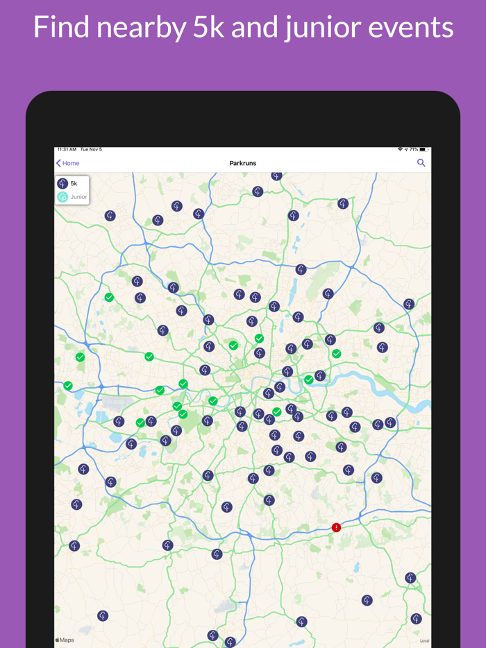 5K parkrunner results