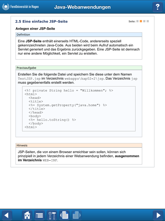 Java-Webanwendungen app screenshot 2