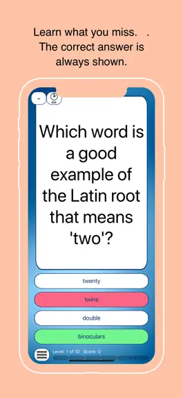 Game screenshot Greek and Latin Root Words hack