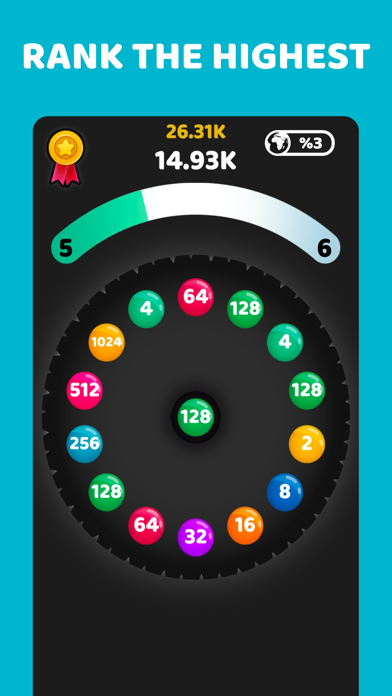 screenshot of 2048 Circle Blast 3