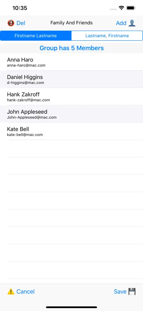 Groups - EmailGroups