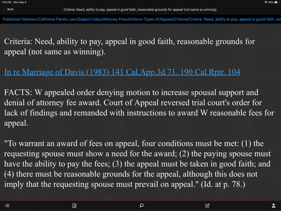 Attorney's Briefcase iPad screenshot 5 - Reference app