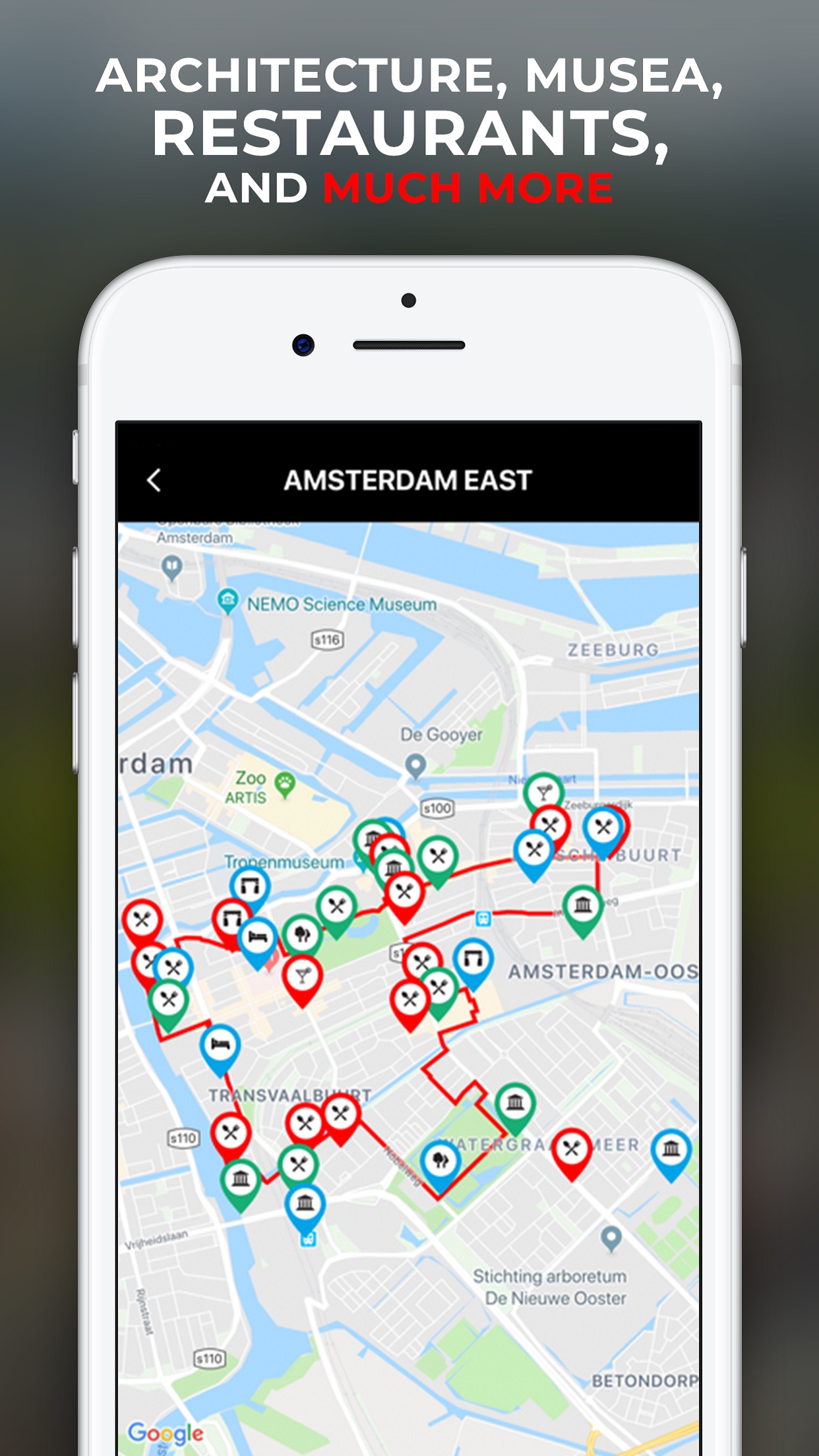 Screenshot do app Amsterdam Maps & Routes