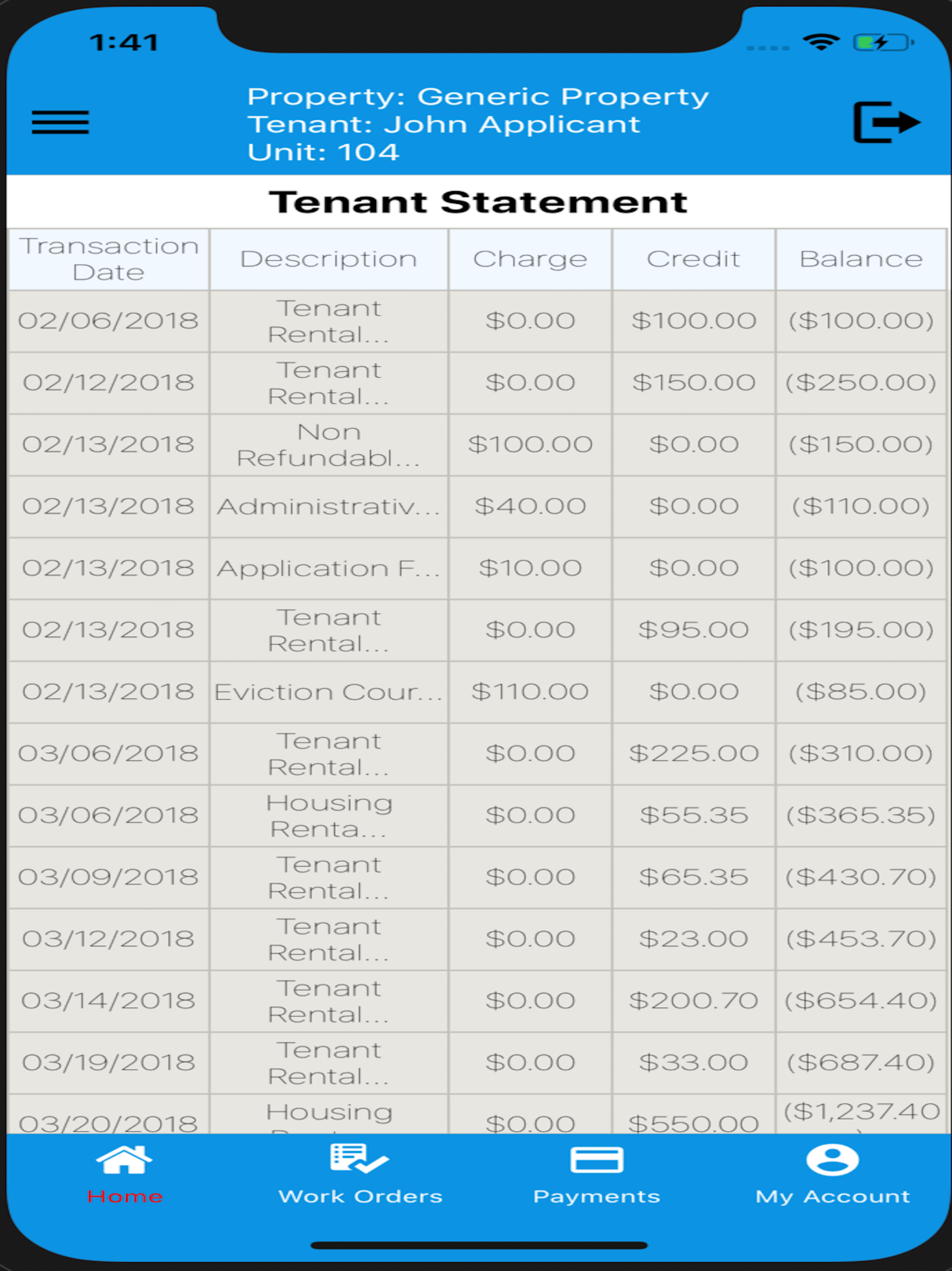iRent Tenant Portal