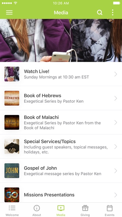 Bucks County Community Church Screenshot