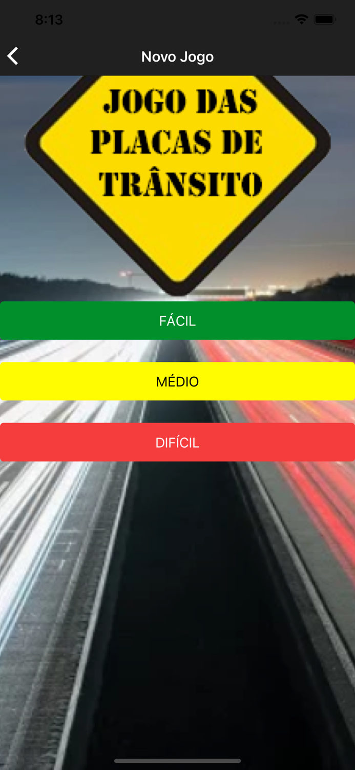 Jogo das Placas de Trânsito