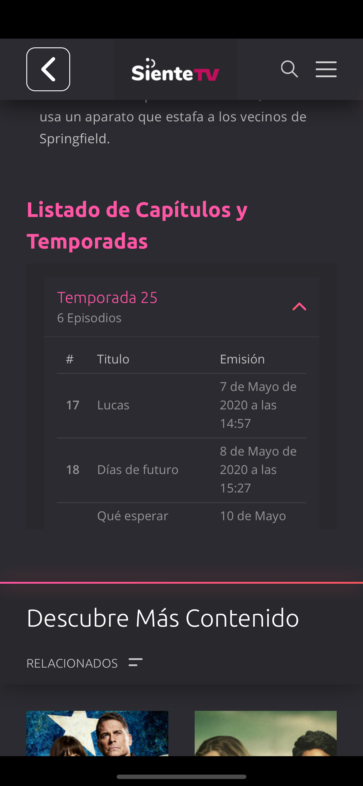 SienteTV screenshot 5