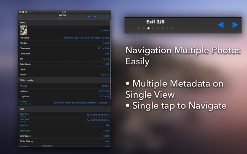 exif - view and edit meta data iphone screenshot 3