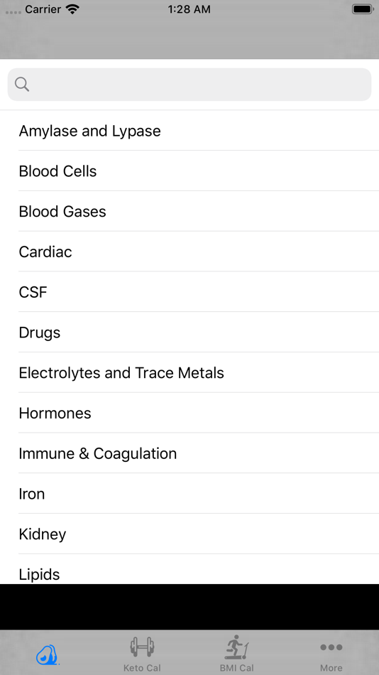 #1. Lab Test Values (iOS) 由: Ahmad Nakore