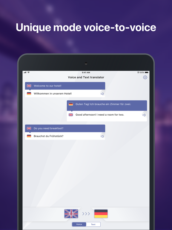 Voice and Text Translator App iPad screenshot 3 - Productivity app