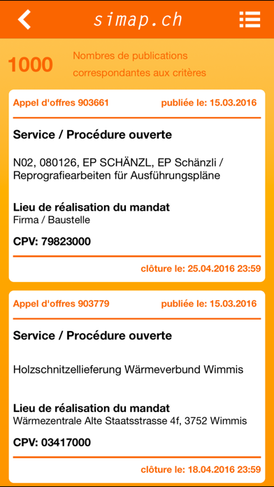 Screenshot #3 pour simap.ch