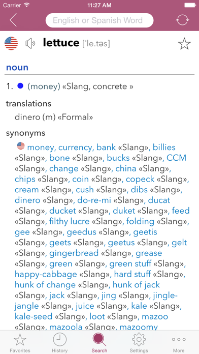 Screenshot #1 pour Spanish Slang Dictionary