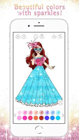 Princess Coloring Book Sparkle screenshot 2