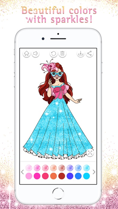 Princess Coloring Book Sparkle Screenshot