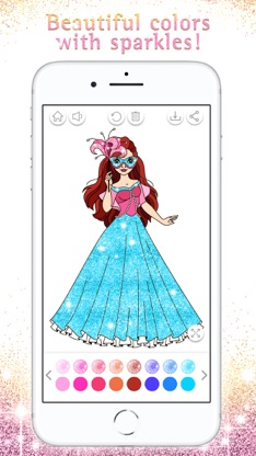 Princess Coloring Book Sparkle screenshot 2