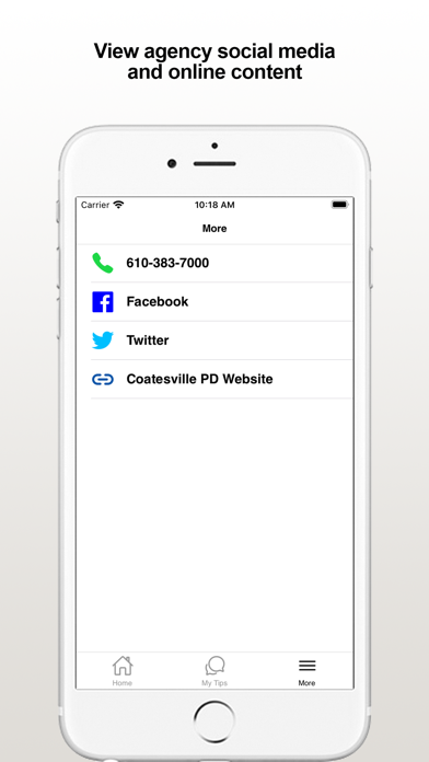 Screenshot #3 pour CoatesvillePD Tips