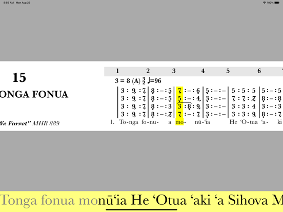 Tongan hymns FWC iPad screenshot 4 - Music app