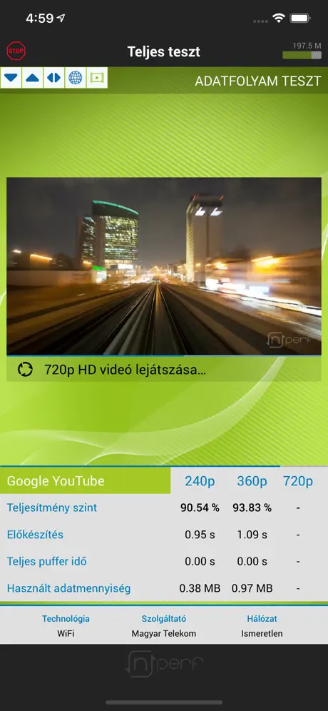 nPerf internet speed test