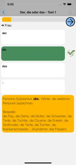 Game screenshot Deutsch Grammatik Test apk
