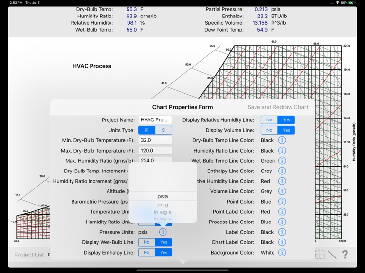 ASHRAE Psychrometric Chart screenshot-4