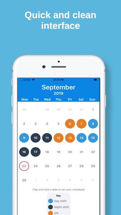 Shift Calendar & Work Schedule Screenshot