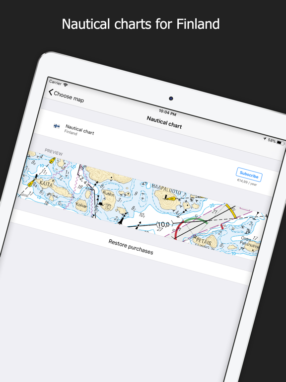 Topo maps - Finland iPad screenshot 4 - Navigation app