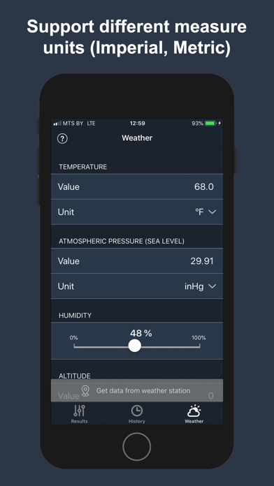 Screenshot #2 pour AirLab: Air Density & Altitude