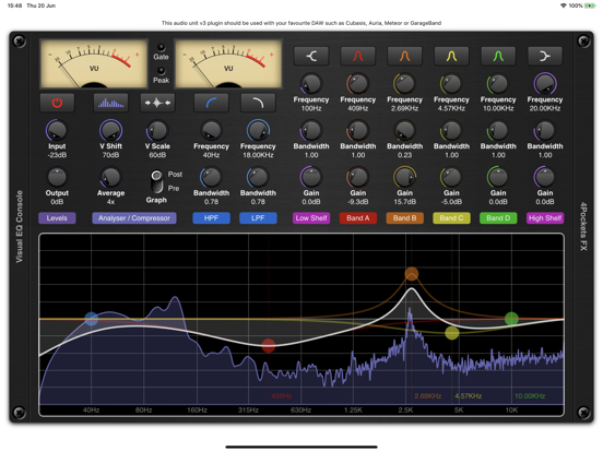 Screenshot #4 pour Visual EQ Console AUv3 Plugin