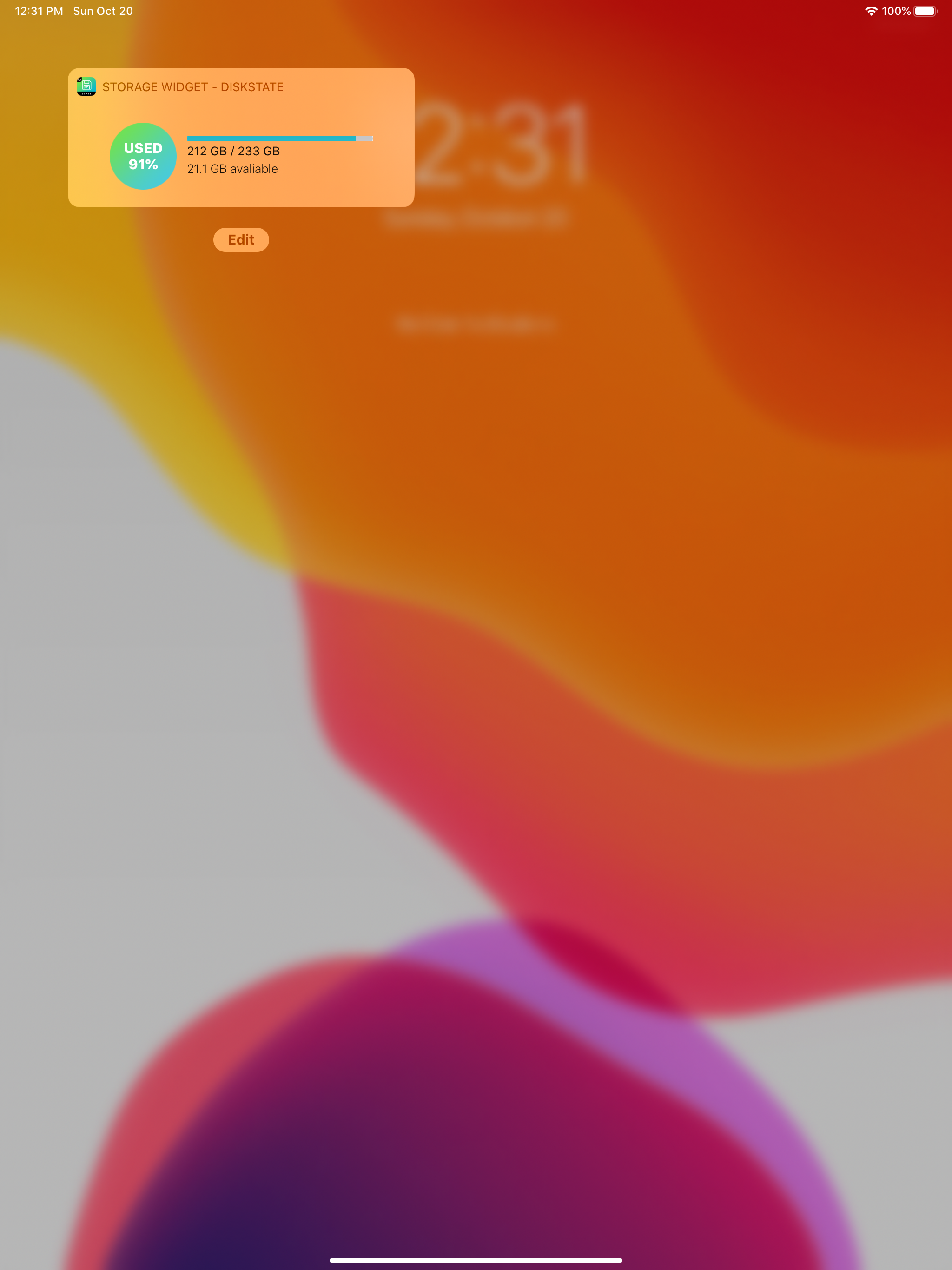 Storage Widget - DiskState