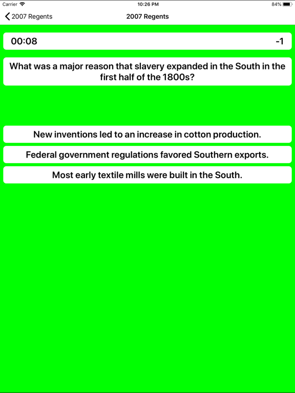 NYS US History Regents Prep iPad screenshot