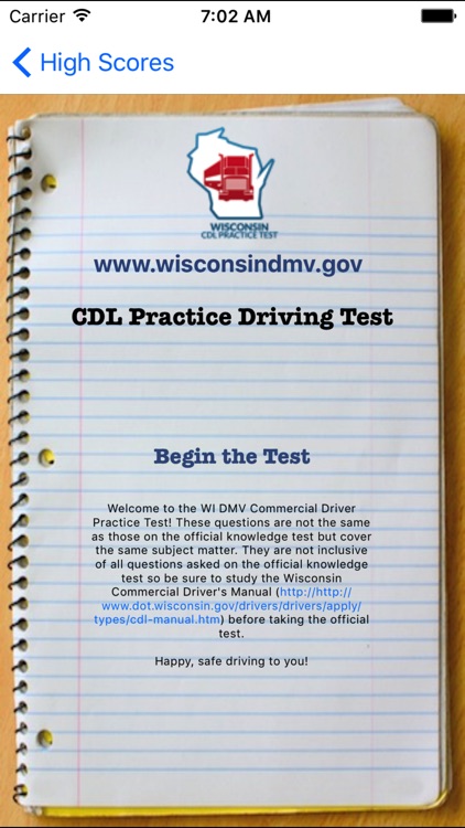 WI DMV CDL Practice Test