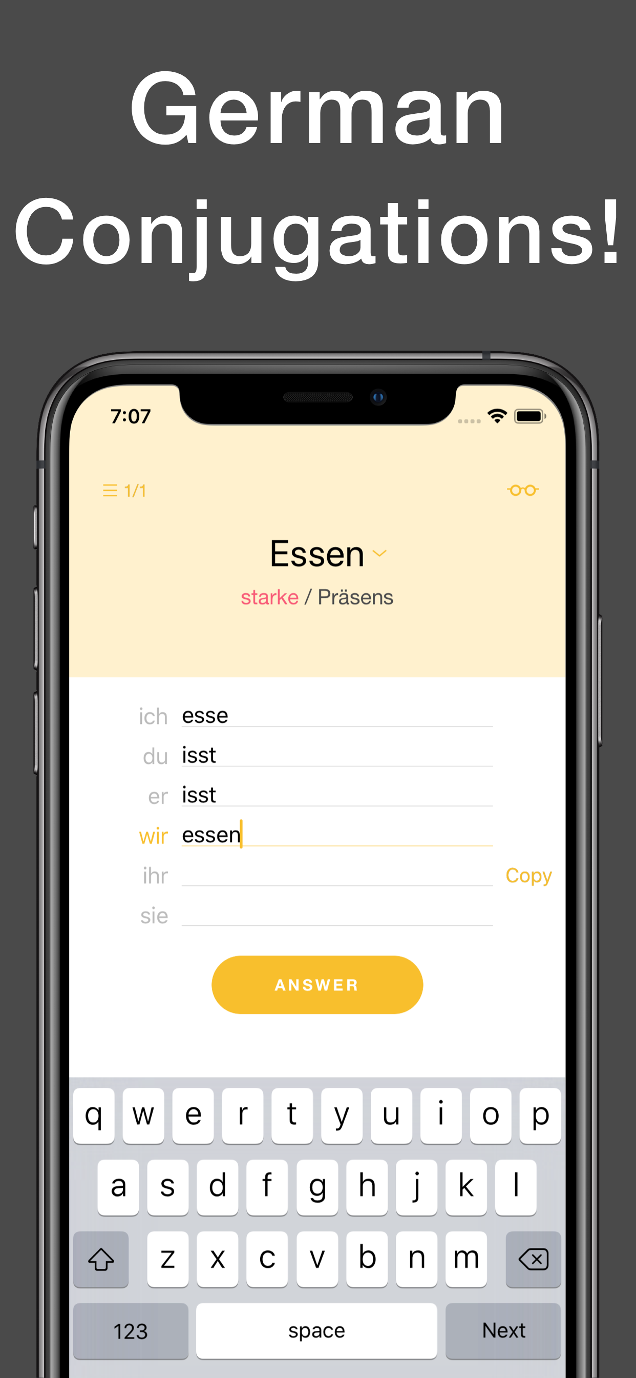 Conjuu - German Conjugation