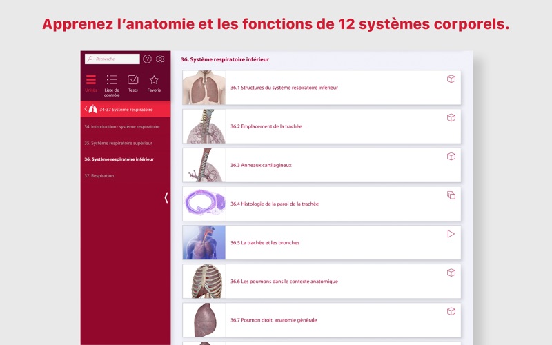 Screenshot #1 pour Anatomie & Physiologie